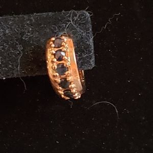 Technibond gold clad SS huggie earrings